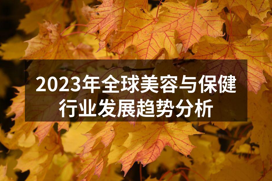 2023年全球美容与保健行业发展趋势分析